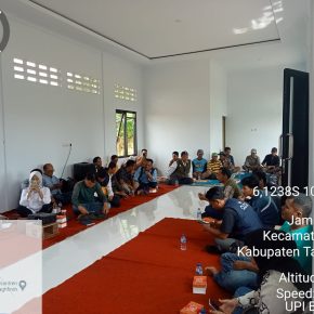 Ketua UPI D.I Cisadane BBWS cil cis Agoes Permana, A. md.menghadiri undangan Sosialisasi Pekerjaan Rehabilitasi Saluran Sekunder Irigasi Cisadane Barat 