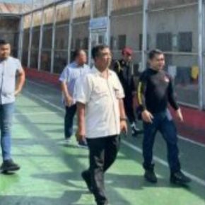 Kepala Kanwil Kemenkumham Sumut Kunjungan Kerja ke Lapas kelas ll A-Pancur Batu memastikan bahwa Pengawasan terhadap Lapas tetap berjalan Optimal keamanan dan Ketertiban
