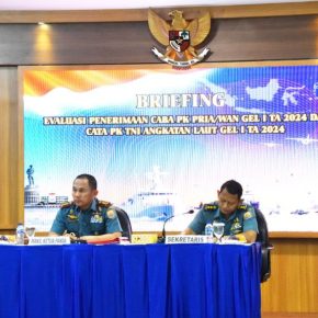 Lanal Cirebon Ikuti Briefing Evaluasi Penerimaan Caba dan Cata PK TNI AL Gelombang I TA 2024 Secara Virtual