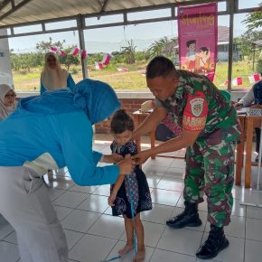 Mencegah Resiko Stunting, Babinsa Larangan Adakan Pendampingan Posyandu.
