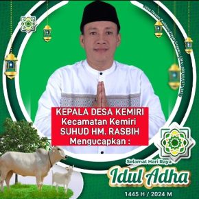 Pemerintah Desa Kemiri Ucapkan Selamat Hari Raya Idul Adha 1445 H Pasca Pembagian Raskin