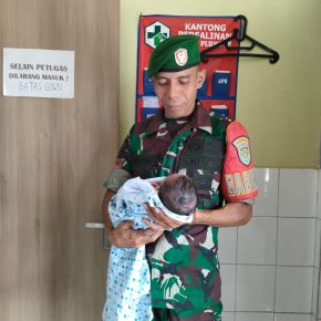 Babinsa Cempaka Kodim 0620/Kab Cirebon, Monitoring Penemuan Bayi