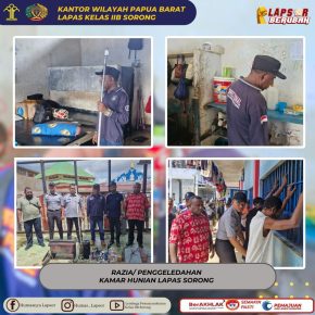 Laksanakan Arahan Kadivpas, Lapas Kelas IIB Sorong Gelar Razia Kamar Hunian WBP