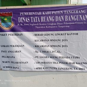 Diduga! “Proyek Rehab Gedung Kantor Kecamatan Sindang Jaya Tidak Mematuhi UU KIP Nomor 14 Tahun 2008”.
