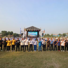 Danlanal Cirebon Gelar Olahraga Bersama Dalam Rangka Hari Jadi Lanal Cirebon dan HUT Jalasenastri Ke-78