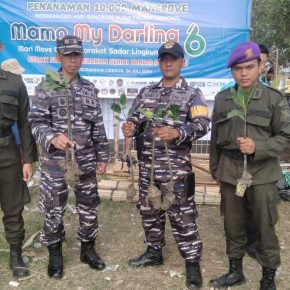 Lanal Cirebon Laksanakan Penanaman Mangrove Dalam Rangka Peringatan Hari Jadi Cirebon Ke-597