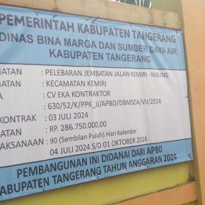 Diduga Proyek Pelebaran Jembatan Jalan Kemiri – Nibung Tidak Ada Pengawasan