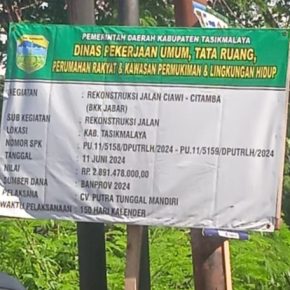 “GIla”Rekontruksi Jalan Ciawi-Citamba Kab.Tasikmalaya Terkesan Amburadul 