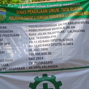 Pekerjaan Pemeliharaan Ruas Jalan Rajapolah – Calincing Diduga Tidak Maksimal, Pengguna Jalan : Aspal Rasa Teng Teng 