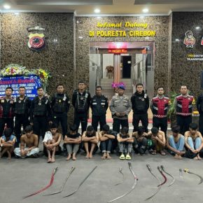 Tim Patroli Raimas Macan Kumbang 852 Polresta Cirebon Gagalkan Tawuran di Kecamatan Lemahabang