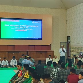 Camat Kemiri Gelar Do’a Bersama dan Tasyakuran HUT RI ke-79 di Aula Kecamatan Kemiri