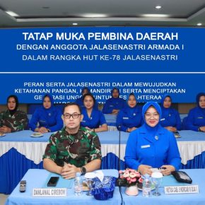Dalam rangka HUT ke-78 Jalasenastri Danlanal Cirebon mengikuti video conference (vicon) Pangkoarmada I. (Kamis,15 Agustus 2024).