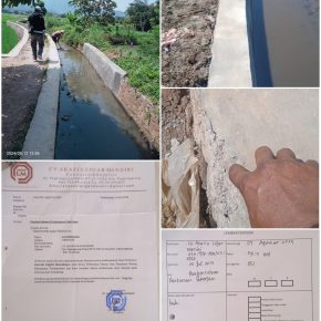 Pekerjaan Irigasi Di Rancakuya Desa Sukamantri Tidak Maksimal,Bergelombang