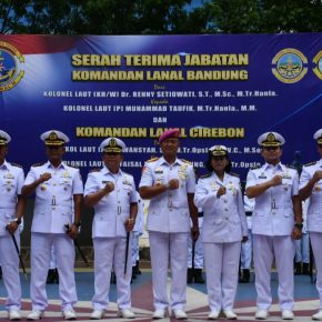 Danlanal Cirebon laksanakan Acara Serah Terima Jabatan (Sertijab) di Lantamal III Jakarta 