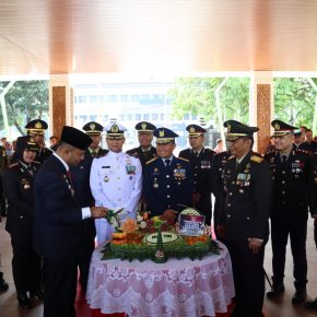 Danlanal Cirebon Ikuti Upacara Peringatan HUT TNI Ke-79 di Kota Subang
