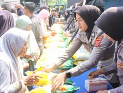 Polresta Cirebon Gelar Gerakan Pangan Murah di Desa Gintung Ranjeng