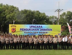 Kapolresta Cirebon Pimpin Upacara Pengukuhan Jabatan Kapolsek Beber 