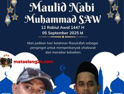Pimpinan Redaksi MataElang24.com Ahmad Mujib Ucapkan Selamat Memperingati Maulid Nabi Muhammad SAW