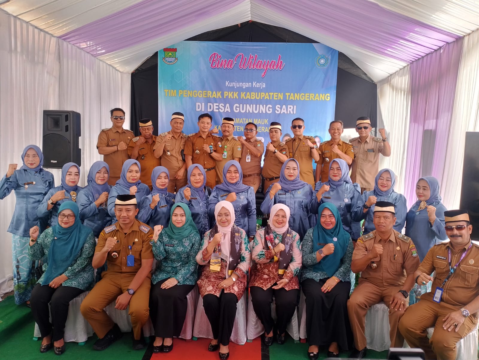 Kegiatan Bina Wilayah (Binwil) Tim Penggerak PKK Kabupaten Tangerang berlangsung di Desa Gunung Sari, Kecamatan Mauk(dok.Rizky/mataelang24.com)