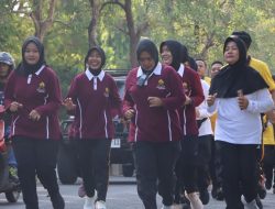 Meriahkan HUT Polwan ke-77, Polresta Cirebon Gelar Olahraga Bersama 