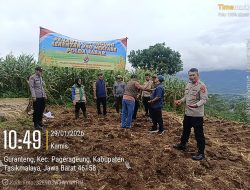 Polsek Pagerageung Laksanakan Zoom Meeting Penanaman Jagung Serentak Polda Jabar