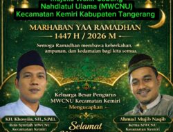 MWCNU Kecamatan Kemiri Rilis Ucapan Resmi Marhaban Ya Ramadhan 1447 H