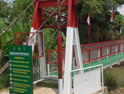 Jembatan Gantung Kriyan Kembali Beroperasi, Kini Bernama Jembatan Gantung Perintis Garuda.