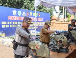 Polresta Cirebon Musnahkan Ribuan Botol Miras dan Knalpot Brong Hasil KRYD dan Operasi Pekat Jelang Operasi Ketupat Lodaya 2026
