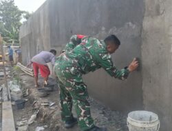 Babinsa Kecapi Bersama Warga Kebut Pembangunan Koperasi Merah Putih
