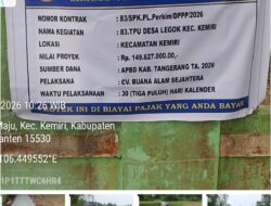 Diduga Abaikan Standar Teknis dan Keselamatan Kerja, Proyek TPU Desa Legok Kecamatan Kemiri Jadi Sorotan