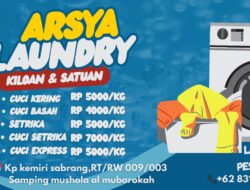 ARSYA LAUNDRY HADIR DI KEMIRI SABRANG, TAWARKAN LAYANAN CUCI PAKAIAN MURAH DENGAN FASILITAS ANTAR JEMPUT