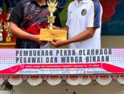 Sambut Hari Ulang Tahun ke-81 Republik Indonesia, Rutan Kelas IIB Balige Laksanakan Pembukaan Pekan Olahraga