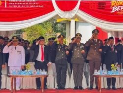 PERINGATAN HUT KE-81 RI, RUTAN KANDANGAN IKUTI UPACARA DI LAPANGAN LAMBUNG MANGKURAT HSS