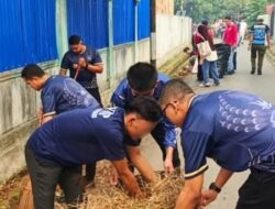 Perkuat Kepedulian Sosial, Rutan Kandangan Bersama Kelurahan Kandangan Kota Gelar Bakti Sosial dan Kerja Bakti
